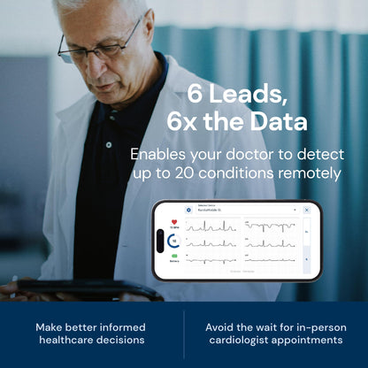 KardiaMobile Six-Lead Personal ECG Monitor - Detect AFib from Home - by AliveCor - Available at All In One Marketplace Canada
