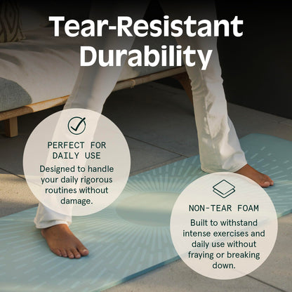 Retrospec Solana Yoga Mat 1" And 1/2" Thick With Nylon Strap for Men And Women - Non Slip Exercise Mat For Home Yoga, Pilates, Stretching, Floor And Fitness Workouts , Black
