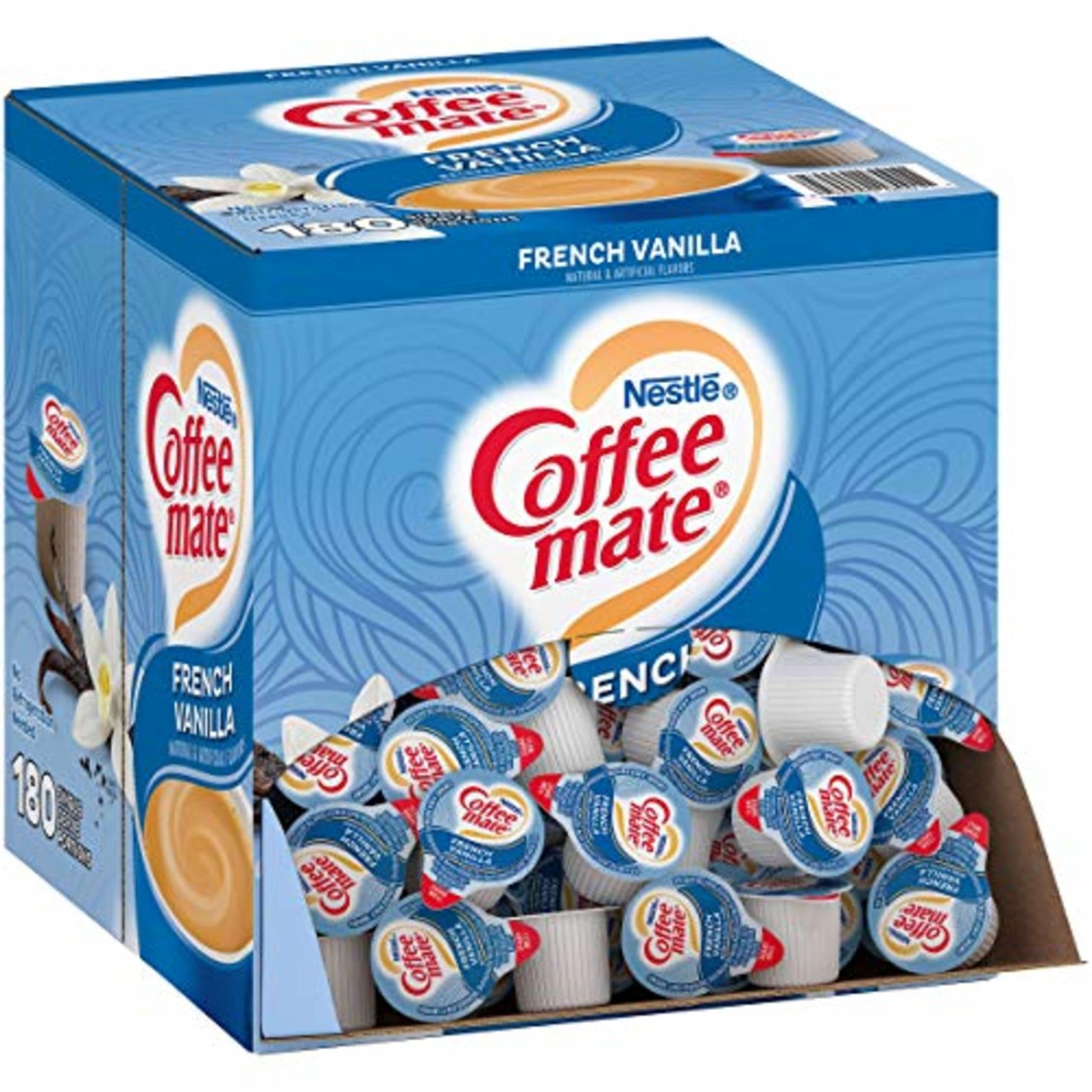 Coffee Mate French Vanilla Liquid Creamer, 180 Single-Serve Portions (67.5 oz)