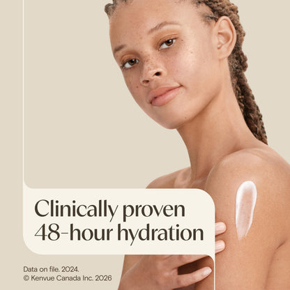 Aveeno Daily Moisturizing Body Lotion with Soothing Prebiotic Oat, Gentle Lotion Nourishes Dry Skin With Moisture, Paraben-, Dye- & Fragrance-Free, Non-Greasy & Non-Comedogenic, 975 ml