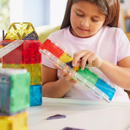 MAGNA-TILES Rail Racers Rail Pack Magnetic Construction Set, The Original Magnetic Building Brand Magna Tiles