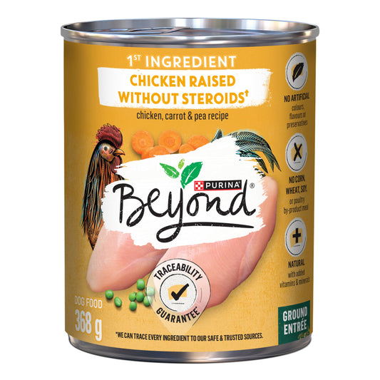 Beyond Ground Wet Dog Food, Chicken, Carrot & Pea 368g (12 Pack)