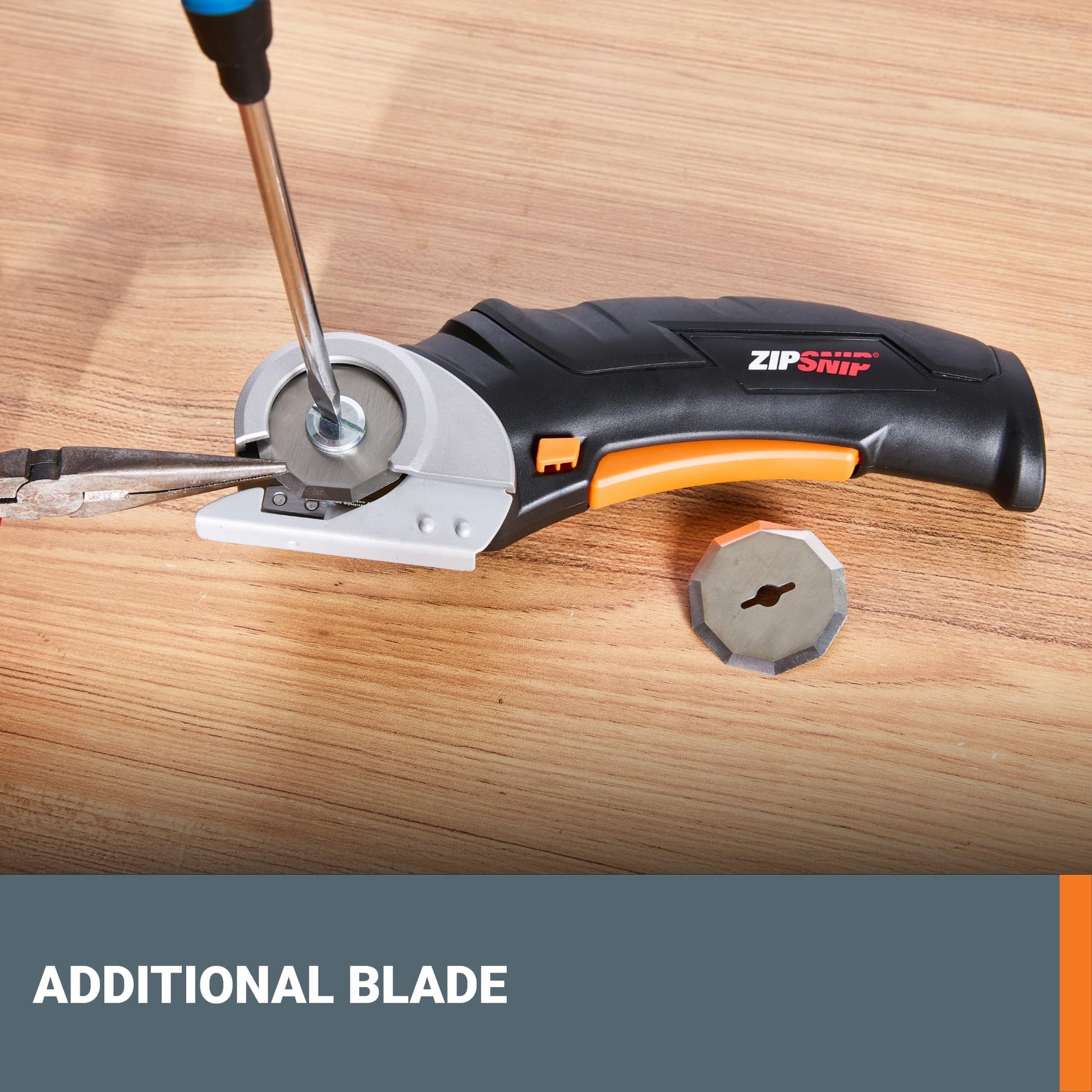 Worx Zipsnip Cordless Electric Scissors, Rechargeable Cardboard Cutter, 4V Powerful Fabric Scissors with 2 Safety Blades and Storage Bag WX082L.2 - Available at All In One Marketplace Canada