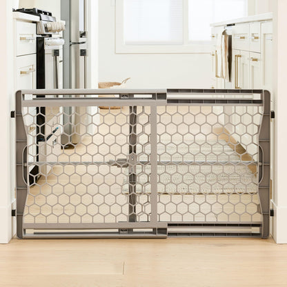 Regalo Easy Fit Plastic Adjustable Extra Wide Baby Gate, Award Winning Brand, 23 Inches Tall, Fits Openings Between 28 to 42 Inches, Pressure Mounted