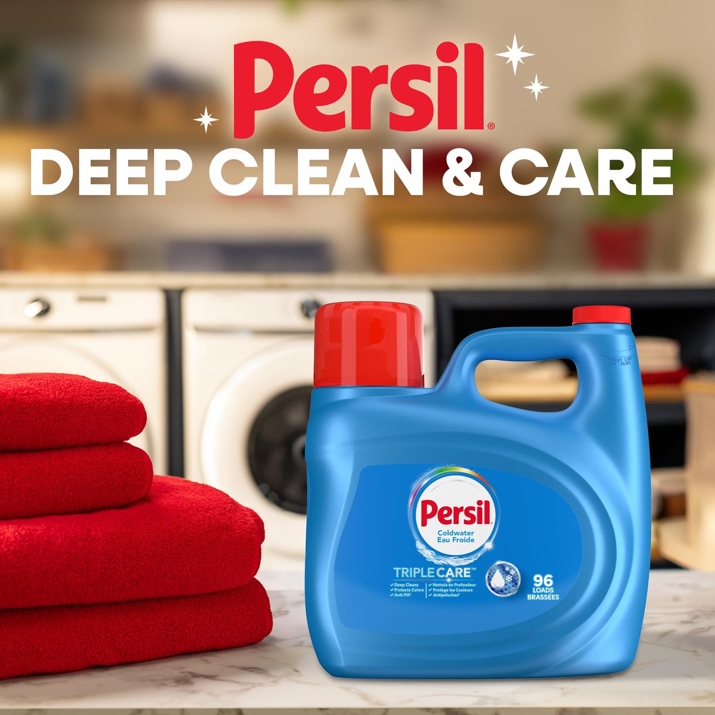Persil TripleCare™ Coldwater Liquid Laundry Detergent, 3.72L/96 Loads Persil