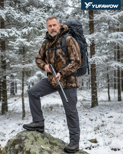 Men Winter Jacket Huting Coat Waterproof Windbreaker Heavy Heat Warm Thermal Clothes Duck Deer Camo Hoodie Outfit Tactical Accessories Military Essentials Army Apparel Unique Gift 🍁 All In One Marketplace Canada