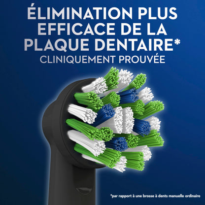 Oral-B CrossAction Electric Toothbrush Replacement Brush Heads, Black, 6 Count - Available at All In One Marketplace Canada