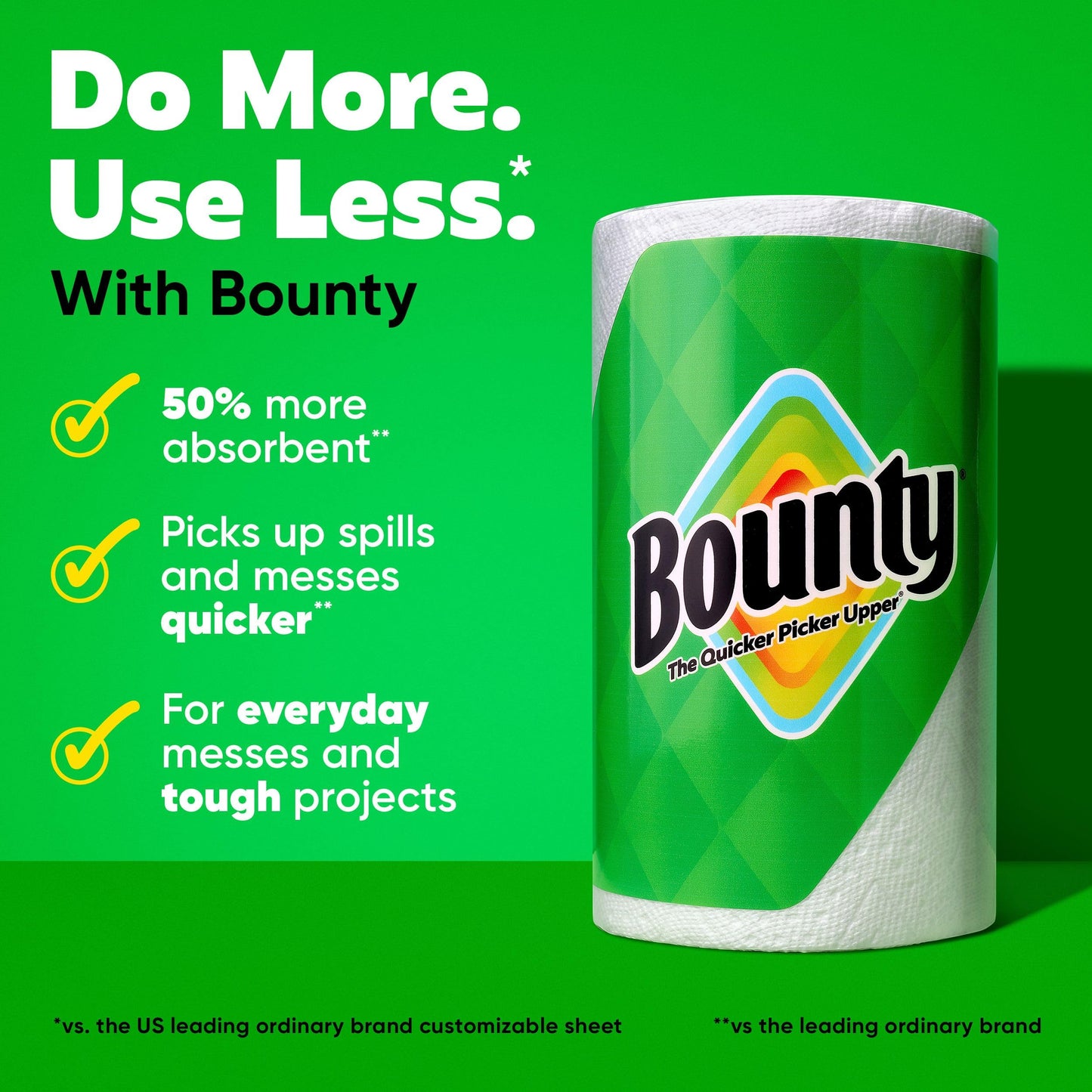 Bounty Paper Towels Select-A-Size White, 12 Double Rolls = 24 Regular Rolls