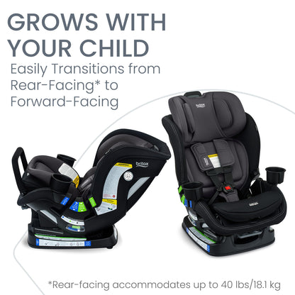 Britax Poplar S Convertible Car Seat, Slim 17” Design — Stone Onyx Britax