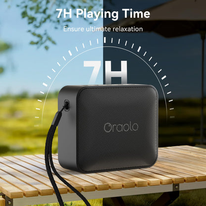 Oraolo Bluetooth Speaker, IPX7 Waterproof Portable Bluetooth Speaker with Stereo Sound, Bluetooth 5.4, Support AUX/TF Card, TWS Pairing,Small Wireless Speaker for Home, Shower, Outdoors, Travel Black - Available at All In One Marketplace Canada