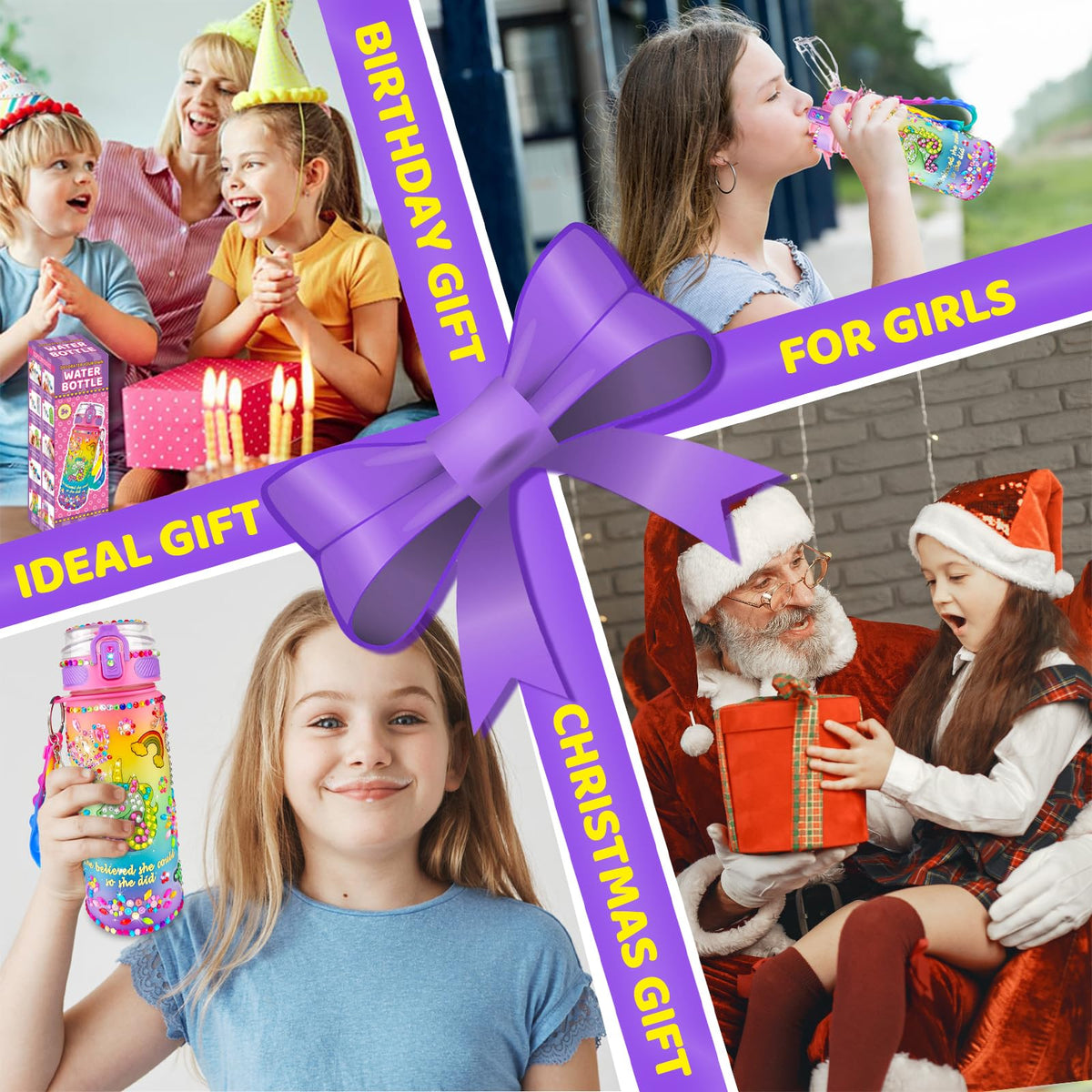 Decorate Your Own Water Bottle Craft Kit for Girls 5-12 Years Old - Unicorn Toys, Arts and Crafts Gift ideas for kids Birthday, Christmas 🍁 All In One Marketplace Canada
