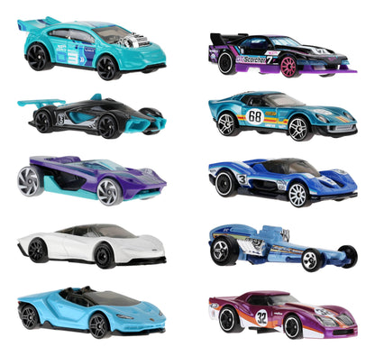 Hot Wheels 10-Pack of Toy Race Cars, Includes 1:64 Scale Corvette, Lamborghini, McLaren & Hot Wheels Originals - Available at All In One Marketplace Canada