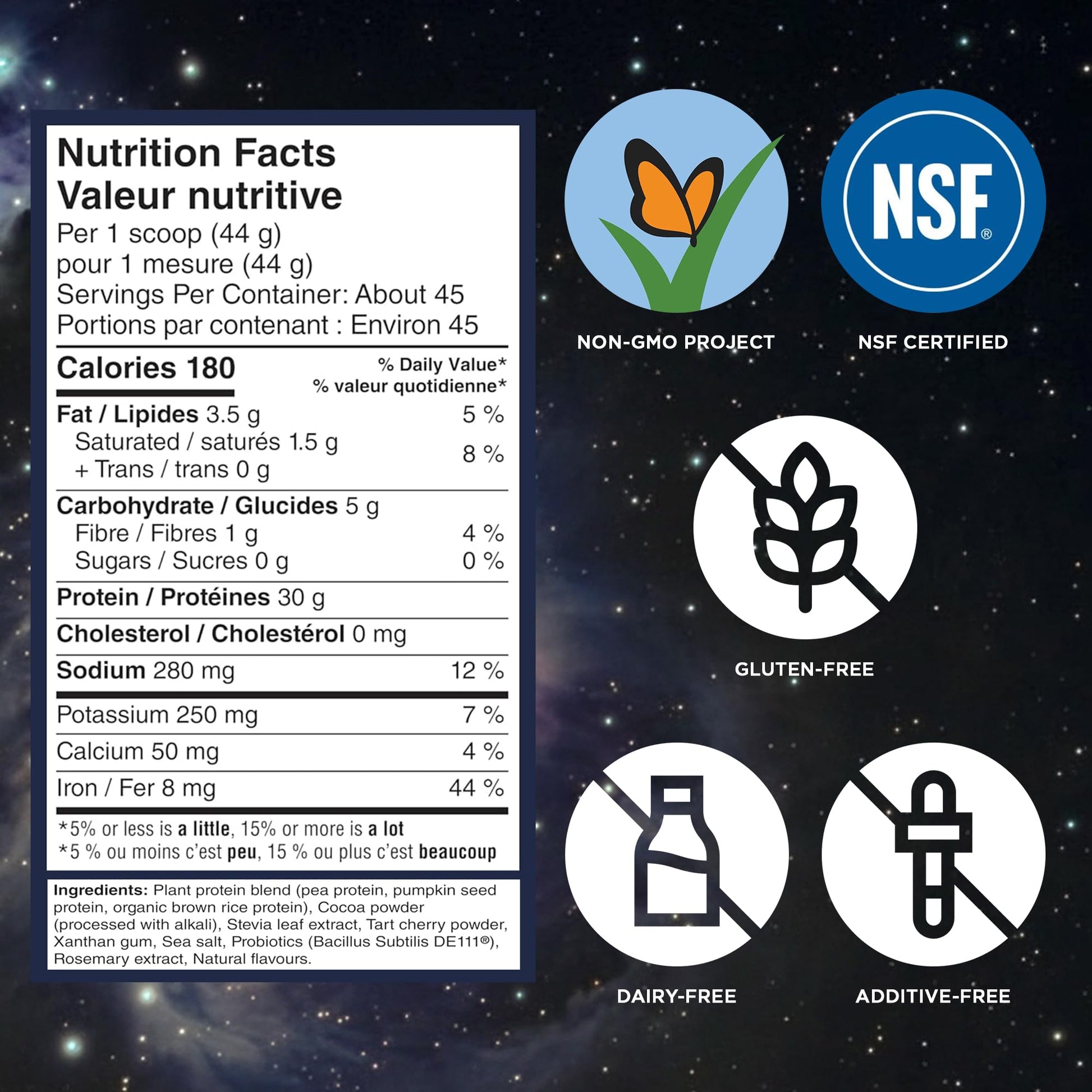 Vega Protein + Recovery, Chocolate – 30g Vegan Protein, Dairy & Gluten Free, Probiotics, NSF Certified, 1.98 kg (45 Servings)