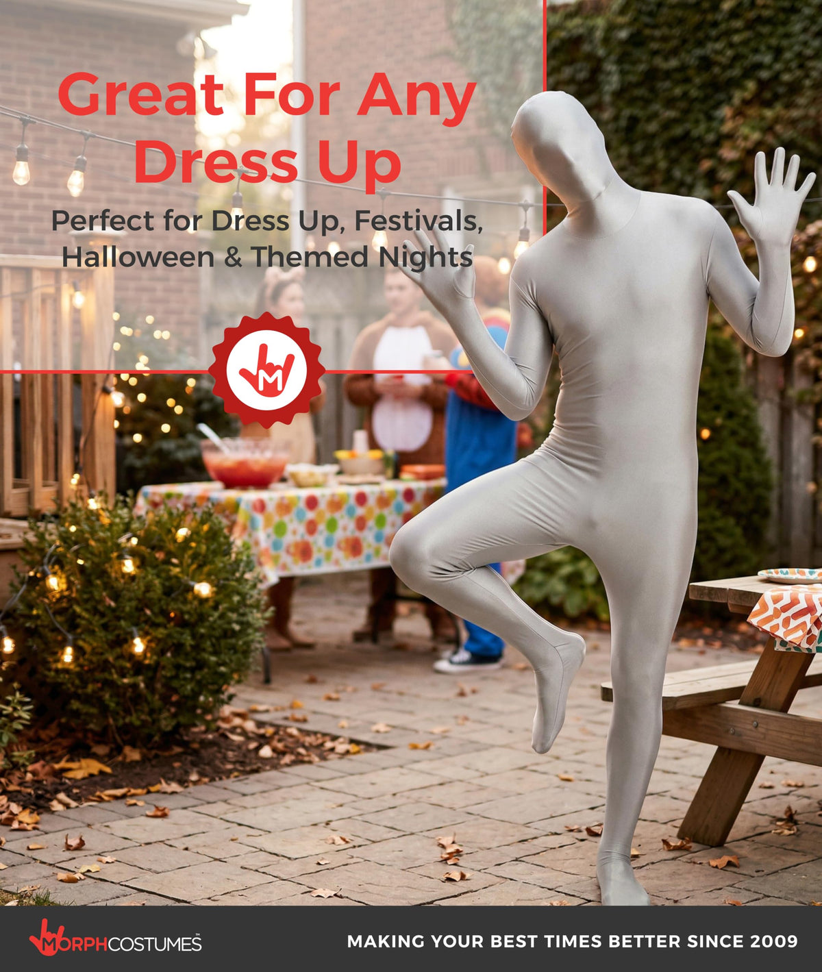 Morphsuits Morphsuit Original, Silver, Large