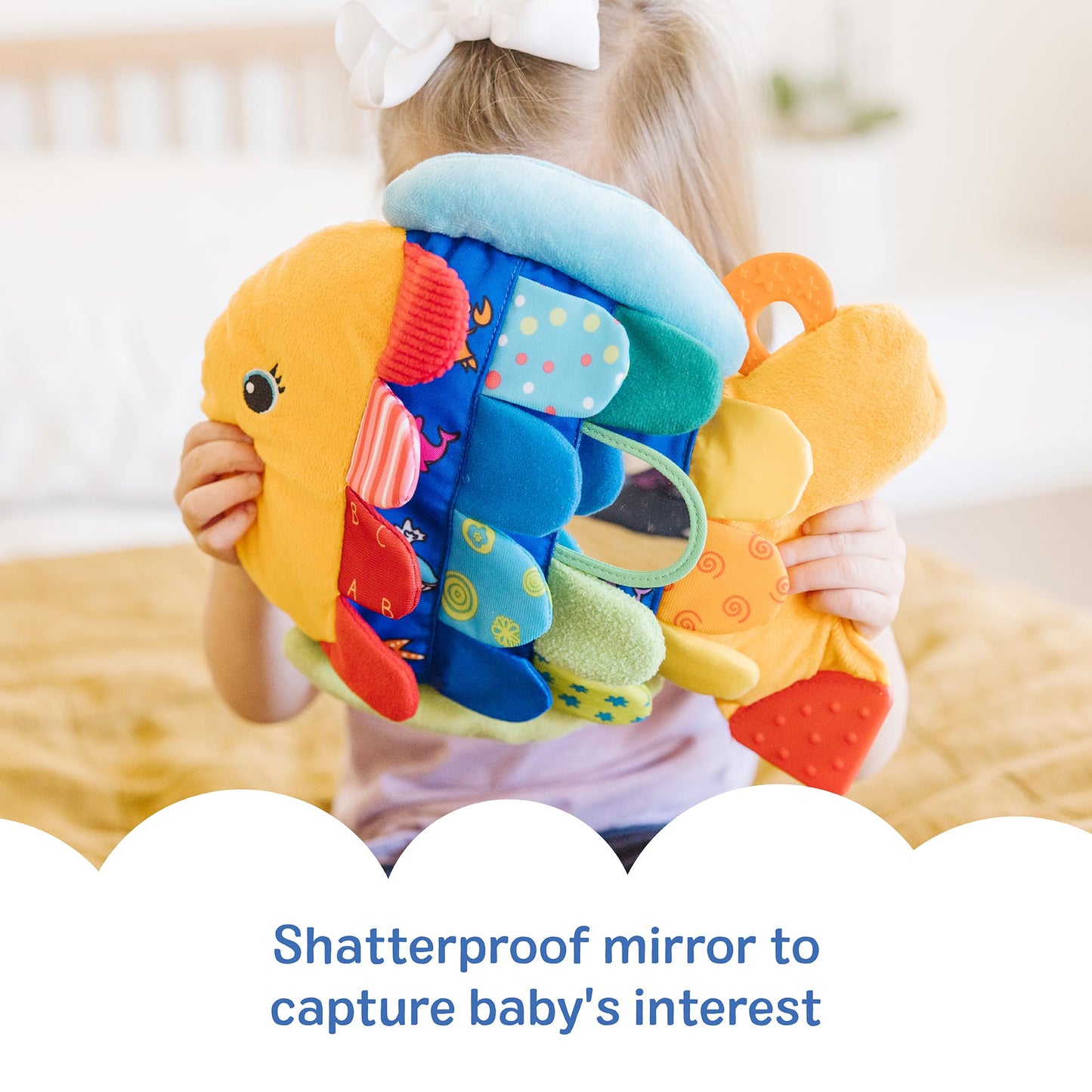 Melissa & Doug K’s Kids, Flip Fish Stuffed Animal, Soft Baby Book, Multi-Textured Squeaking & Crinkling Infant Sensory Toys for Babies with Baby Mirror, Tummy Time Toys for Infants Ages 0–9 Months 🍁 All In One Marketplace Canada Melissa & Doug
