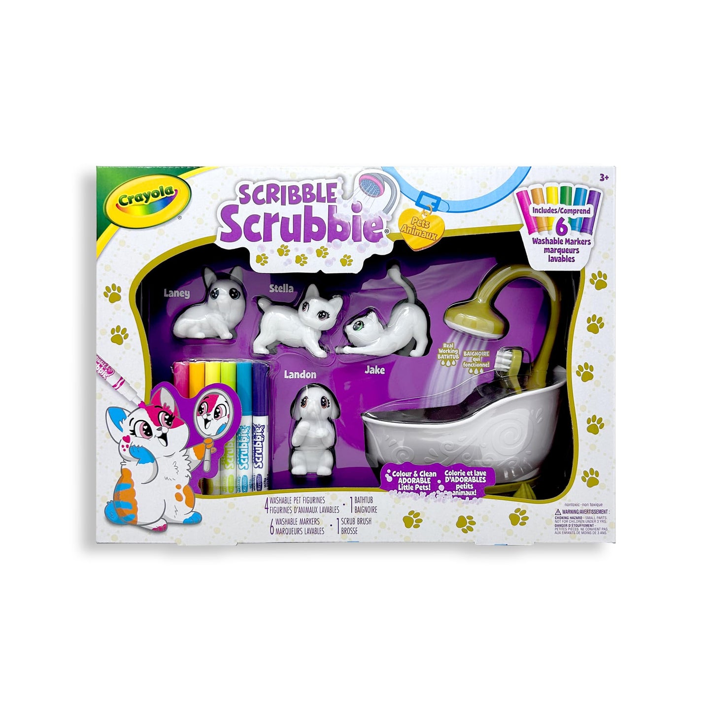 Crayola Scribble Scrubbie Pets Tub Playset, Creative Toys Crayola