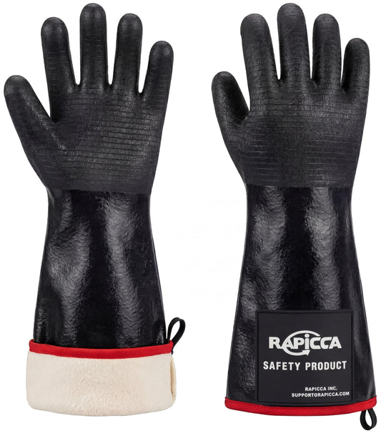 RAPICCA BBQ Grill Gloves, 932°F Heat Resistant Neoprene, 14 in XL - Available at All In One Marketplace Canada