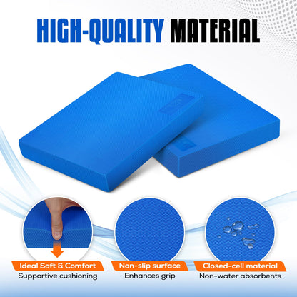 Yes4All Balance Pad, Nonslip TPE Foam Pad with Upgraded Sizes - L, XL, XXL Balance Mat for Fitness, Yoga, Pilates & Stability Training - Multicolor Options - L, Blue, Single 🍁 All In One Marketplace Canada