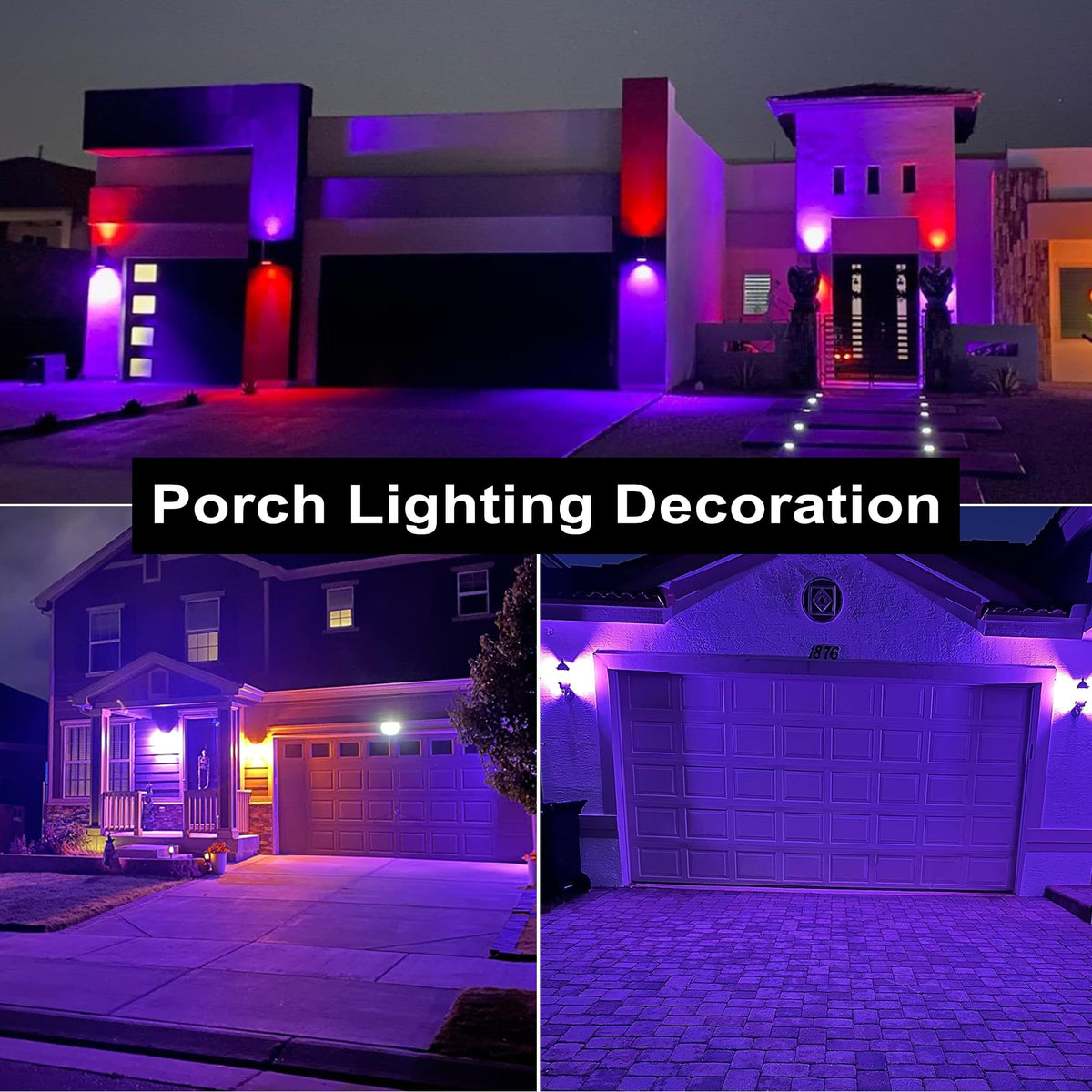 U4GLORY Purple LED Light Bulbs - 9W(60W Equivalent) Soft Violet Glow, A19 Bulb with E26 Base, Non-Dimmable Purple Light Bulb for Indoor/Outdoor Use, Halloween, Christmas, Porch, Parties(4-Pack) 🍁 All In One Marketplace Canada