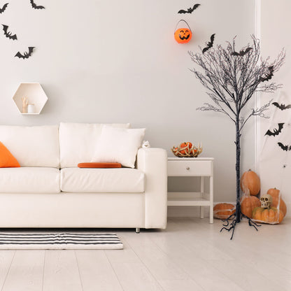 Décoration d'arbre artificiel National Tree Company, noir, sans feuilles, inclut un support, collection Halloween, 173 cm (68 pouces)