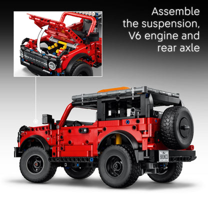 LEGO Technic Ford Bronco Kids Toy Car - Building Toy for Boys and Girls, Ages 10+ - Car Toy and Model Kit - Makes a Cool Birthday Gift for Kids - Authentic Ford Bronco Trim & Details - 42213 LEGO