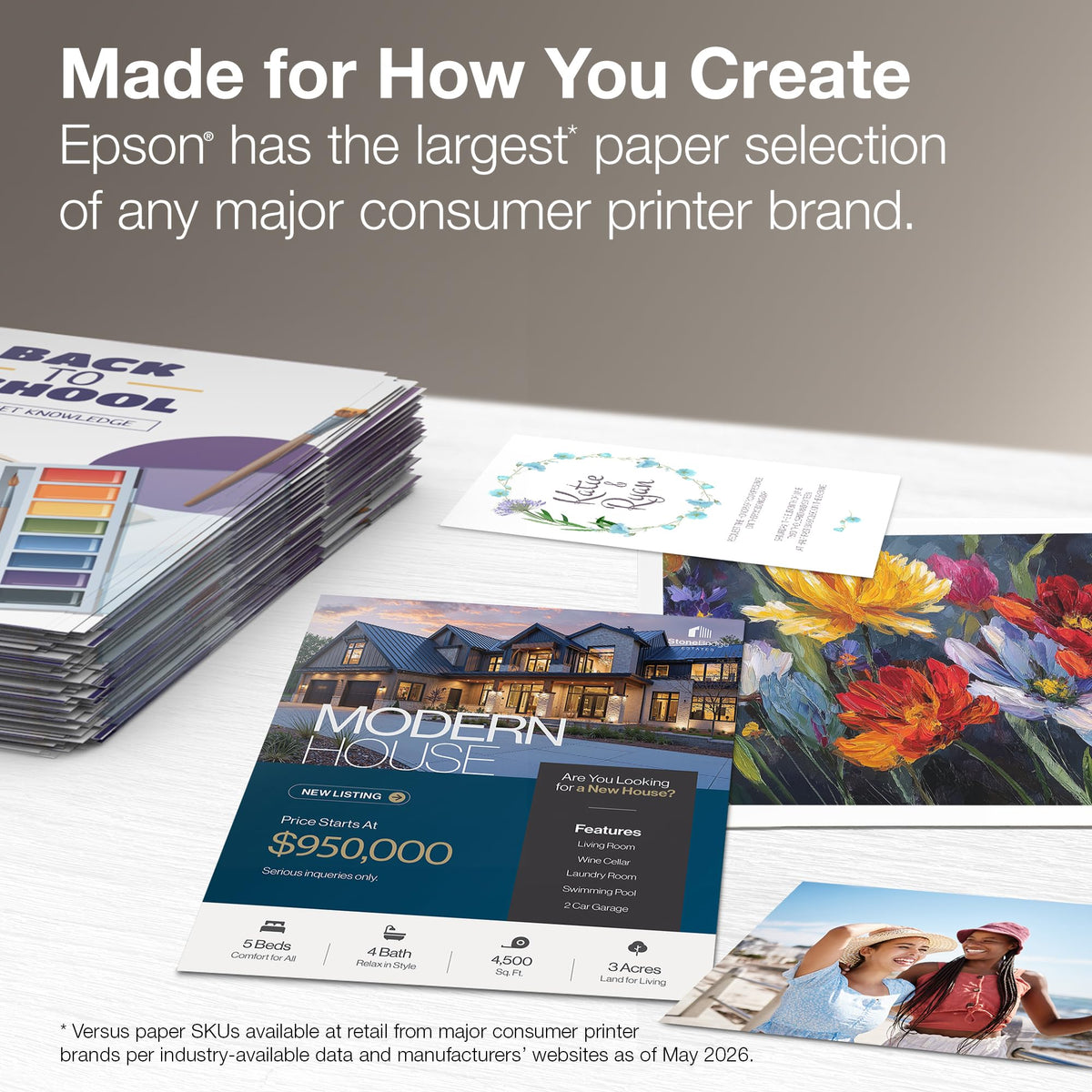 Epson Premium Presentation Paper Matte DoubleSided 8.5x11 50 Sheets S041568