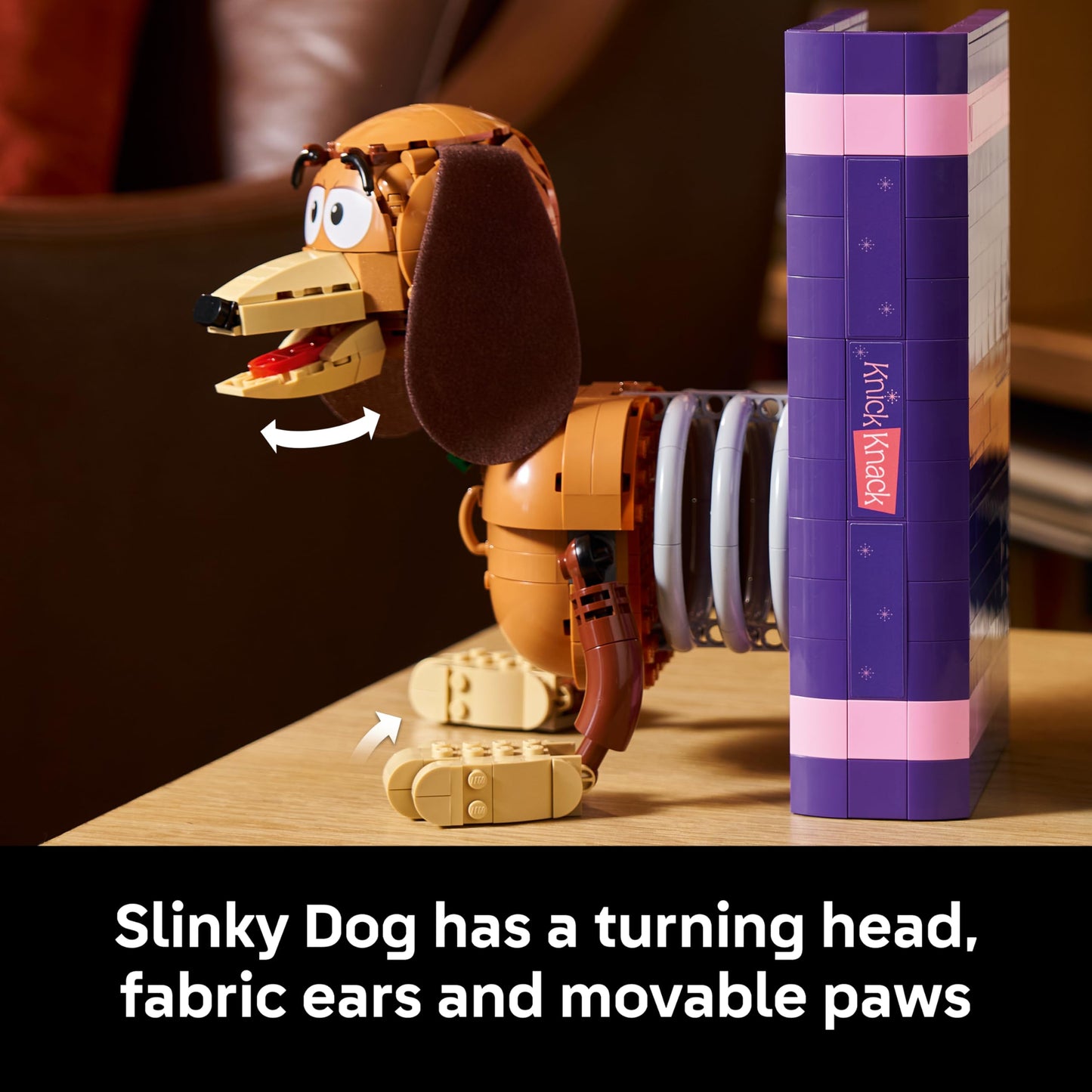 LEGO Disney and Pixar Toy Story Slinky Dog Bookends - Building Set for Adults, Ages 18+ - Disney Gifts for Fans - Bedroom, Shelf or Office Decor - 43301 LEGO