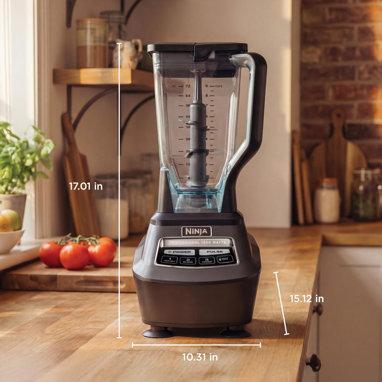 Ninja Kitchen System | All-in-One Food Processor & Blender for Smoothies | Includes Pitcher, (2) 16 oz. to-Go Cups & 8-Cup Bowl | Makes Salsa, Dough, Shakes, & Frozen Drinks | 1500W | Black | BL770 - Available at All In One Marketplace Canada