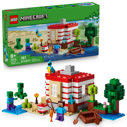 LEGO Minecraft The TNT Jungle House Kids Toy for Pretend Play - Collectible Minecraft Toy - Building Set for Boys and Girls 8+ - Gift Idea for Birthdays and Video Game Fans - 21275 LEGO