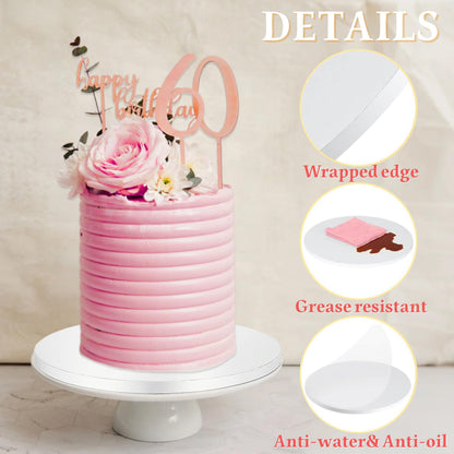 15 Pack Cake Drums 12Inch, 1/2" Thick Cake Boards, Round Corrugated Cardboard Cake Base for Wedding Birthday Party, Sturdy Base para Pastel White Cake Decorating Supplies 🍁 All In One Marketplace Canada
