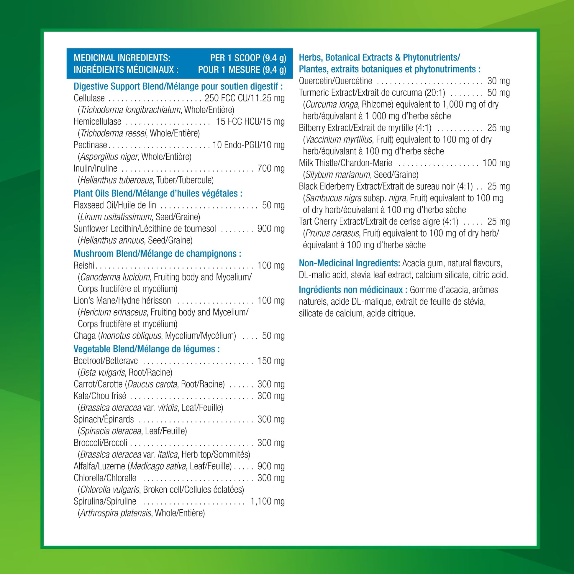 Progressive VegeGreens Blueberry Medley, Vegan Canadian-Made Superfoods + Daily Greens with 23 Whole Foods, Adaptogens, Anti-Inflammatory, Antioxidants & Digestive Support for Energy and Immunity, 530 g Progressive Health