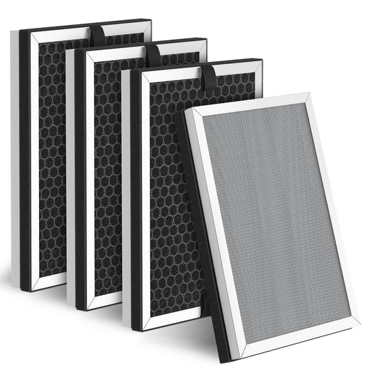 4 Pack JF260 Filter Replacement Compatible with JF260 Air Purifier, Made for JF260 Replace Air Purifiers Filter Air Cleaner, 3-in-1 Pre-Filter, H13 True HEPA and Activated Carbon Filtration System - Available at All In One Marketplace Canada