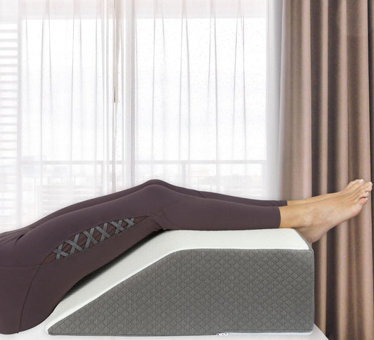 Kolbs Leg Elevation Pillows for After Surgery | Flat Top Bed Wedge Bolster Pillow for Legs | Foot, Knee, Ankle Elevation Post Surgery (Flat Top 7" Height)