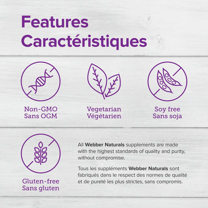 Webber Naturals Maca for Women, 60 Capsules, Contains Organic Maca & KSM-66 Ashwagandha, Women's Health Support, Vegetarian - Available at All In One Marketplace Canada