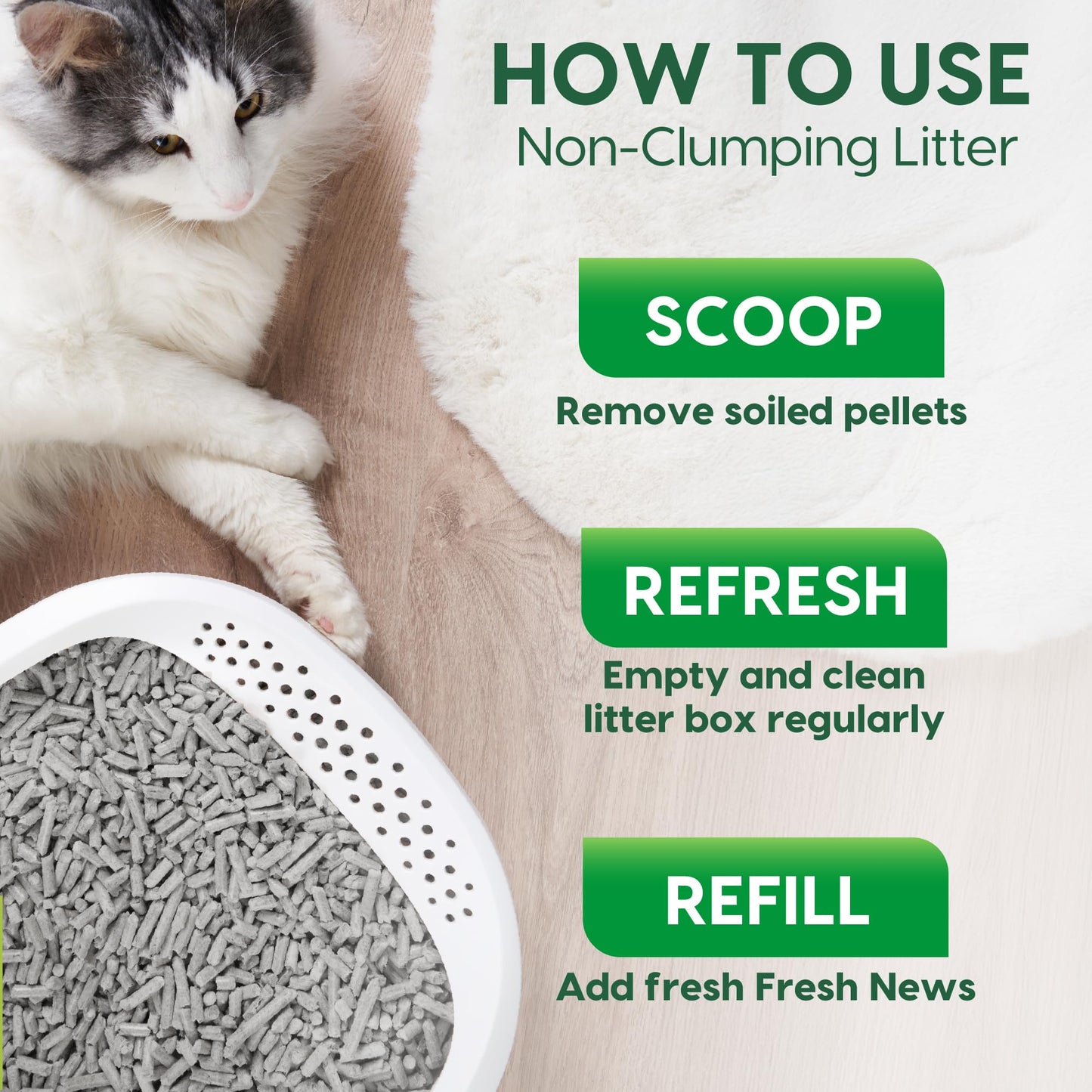 Fresh News Post Consumer Paper Pellet Cat Litter, 12-Pound 🍁 All In One Marketplace Canada