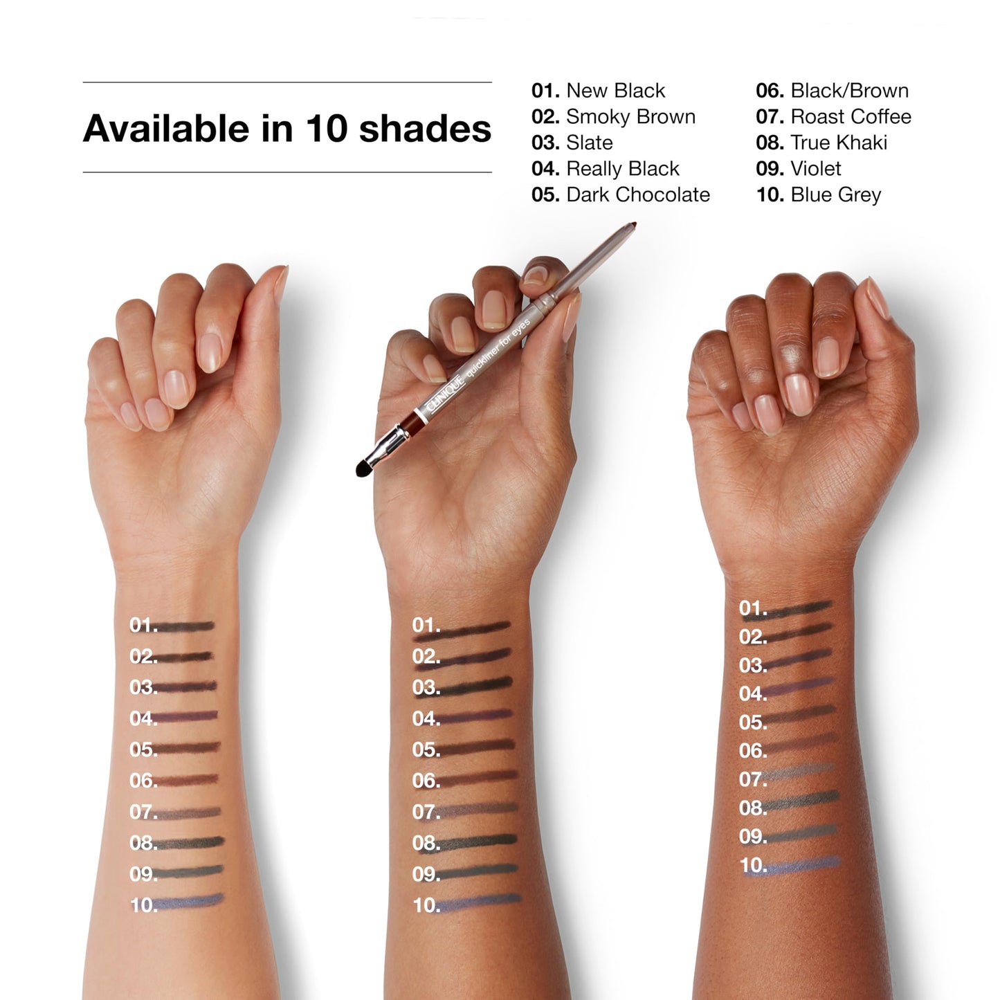 Clinique Quickliner For Eyes | Water Resistant, Smudge Resistant + Safe For Sensitive Eyes, Smoky Brown Clinique