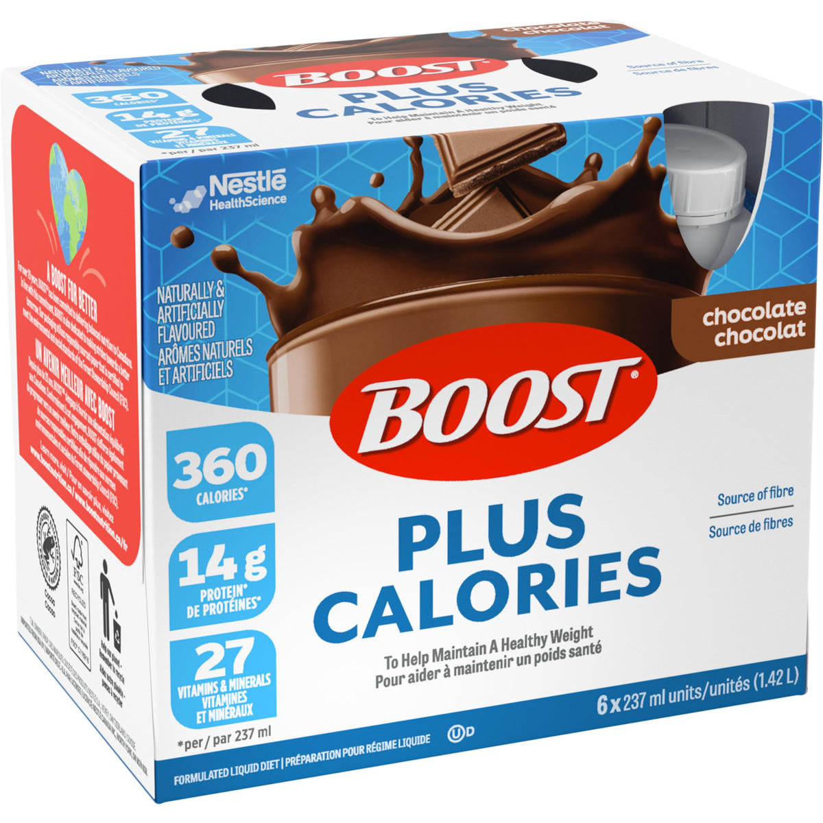 BOOST PLUS Complete Nutrition Drink – Chocolate, 24 Bottles, 6.2 kg
