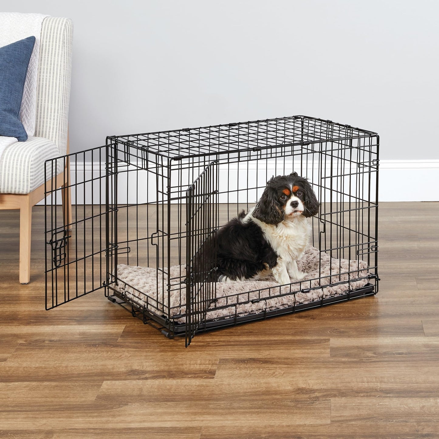 MidWest Homes for Pets 30-Inch New World Crate for Medium Breeds, 21-40 lbs, Double Door Folding Dog Crate, Leak-Proof Tray & Secure Latches, Portable, Durable & Easy to Assemble 🍁 All In One Marketplace Canada