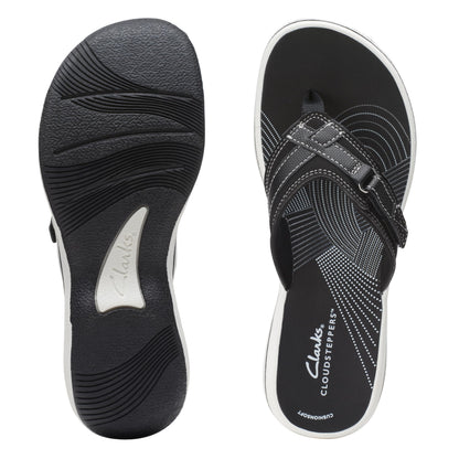 Clarks womens BREEZE SEA Flip Flops, Black, 8 US 🍁 All In One Marketplace Canada
