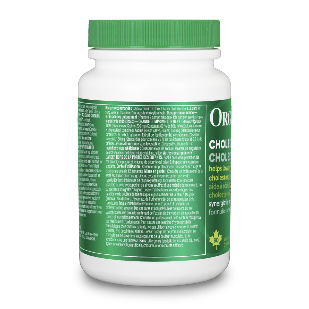 Organika Canadian-Made Cholesterol 90 Tabs
