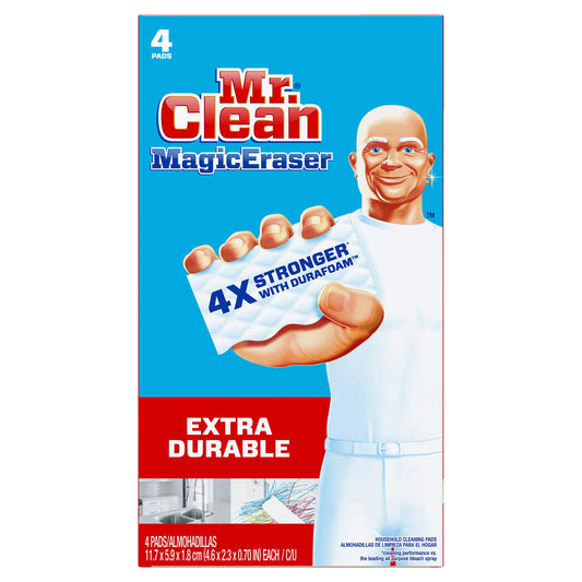 Mr. Clean Magic Eraser Extra Durable Scrubber & Cleaning Sponge 4ct. - Available at All In One Marketplace Canada