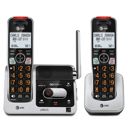 AT&T BL102-2 DECT 6.0 2-Handset Cordless Phone for Home with Answering Machine, Call Blocking, Caller ID Announcer, Audio Assist, Intercom, and Unsurpassed Range, Silver/Black 🍁 All In One Marketplace Canada