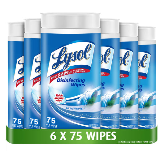 Lysol Thick Strong Disinfecting Wipes, 6 X 75 ct