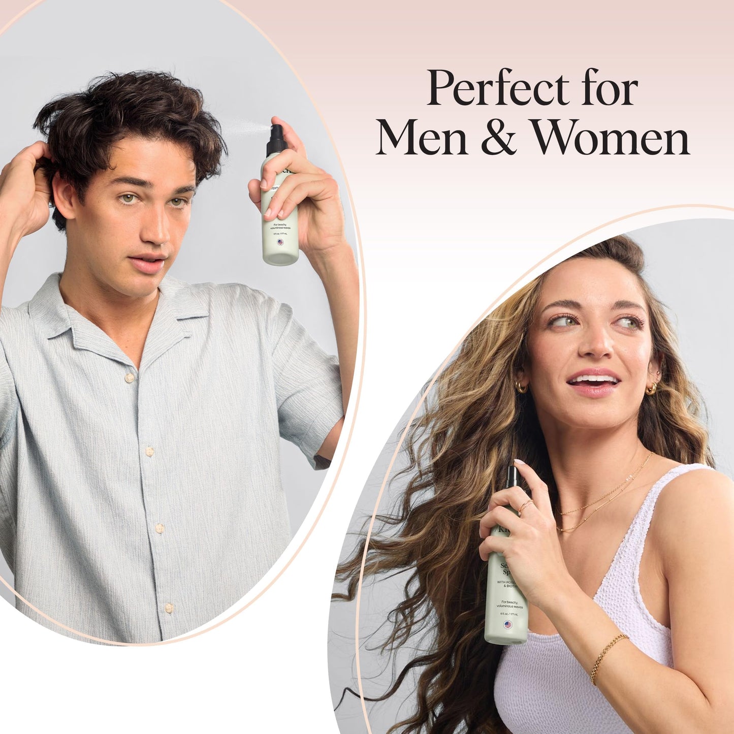 Kitsch Sea Salt Spray for Men and Women | Hair Spray with Rosemary, Biotin, Magnesium – Hair Texturizer for Natural Curls and Beach Waves, 177 mL - Available at All In One Marketplace Canada