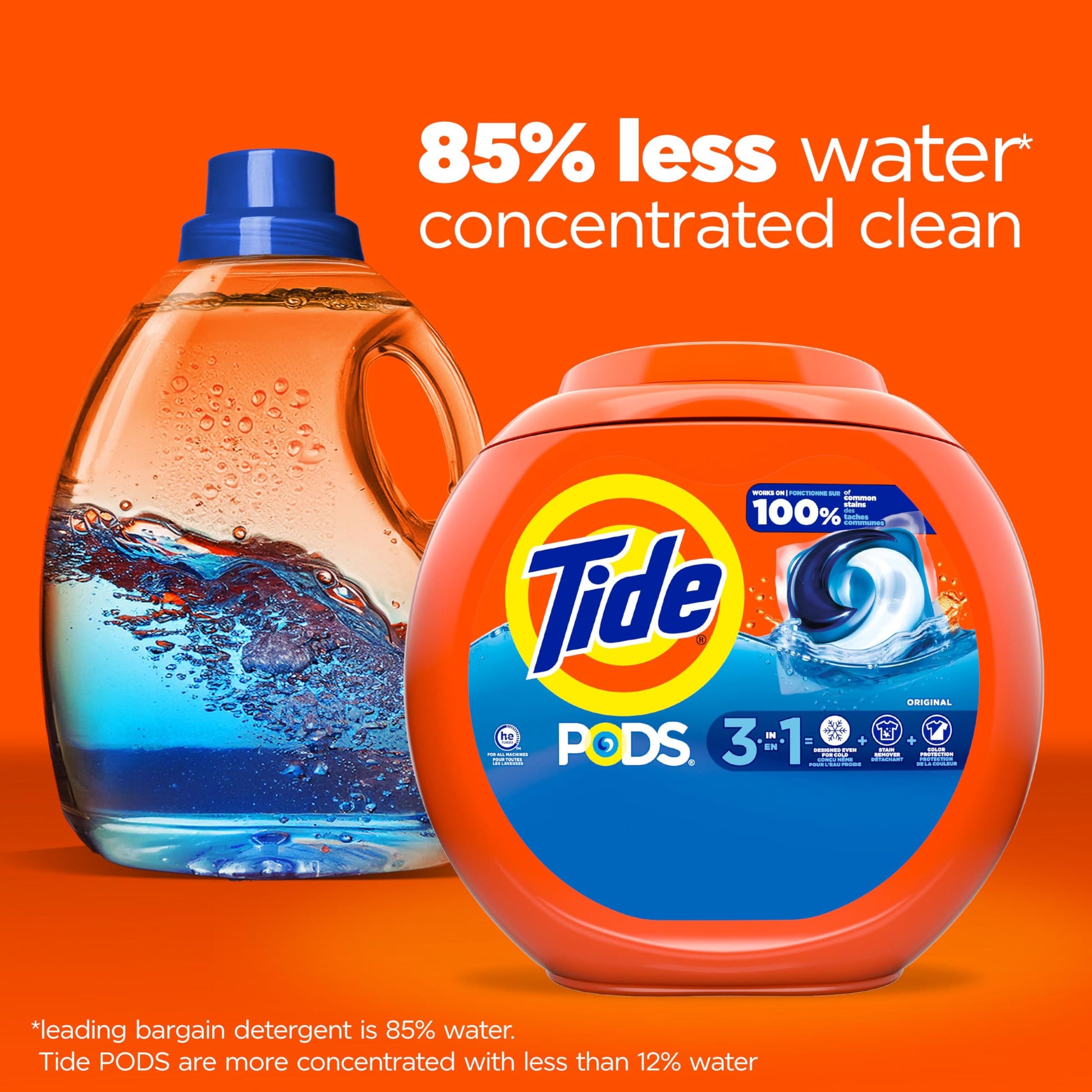 Tide PODS Laundry Detergent Pacs, Original Scent, Powerful 3-in-1 Clean in one Step, HE Compatible, 112 Count