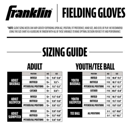 Franklin Sports Baseball and Softball Glove - Fieldmaster Adult + Youth Baseball Gloves - Men's + Women's Infield + Outfield Mitt - Right Hand Throw - 13" 🍁 All In One Marketplace Canada