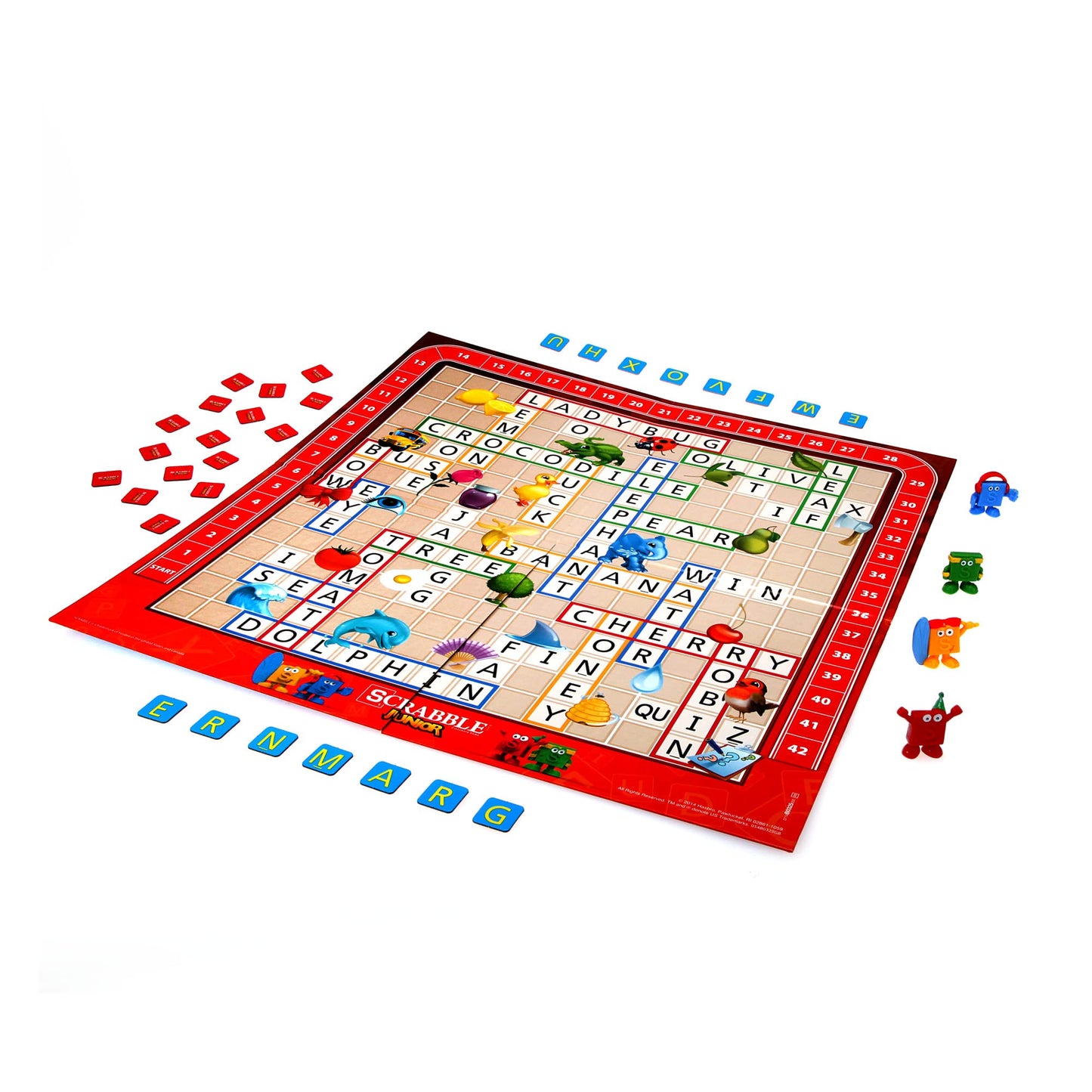 Hasbro Gaming Scrabble Junior Board Game | 2-4 Players | Family Educational Word Games for Kids | Back to School Gifts for Classroom | Ages 5+ Hasbro Gaming