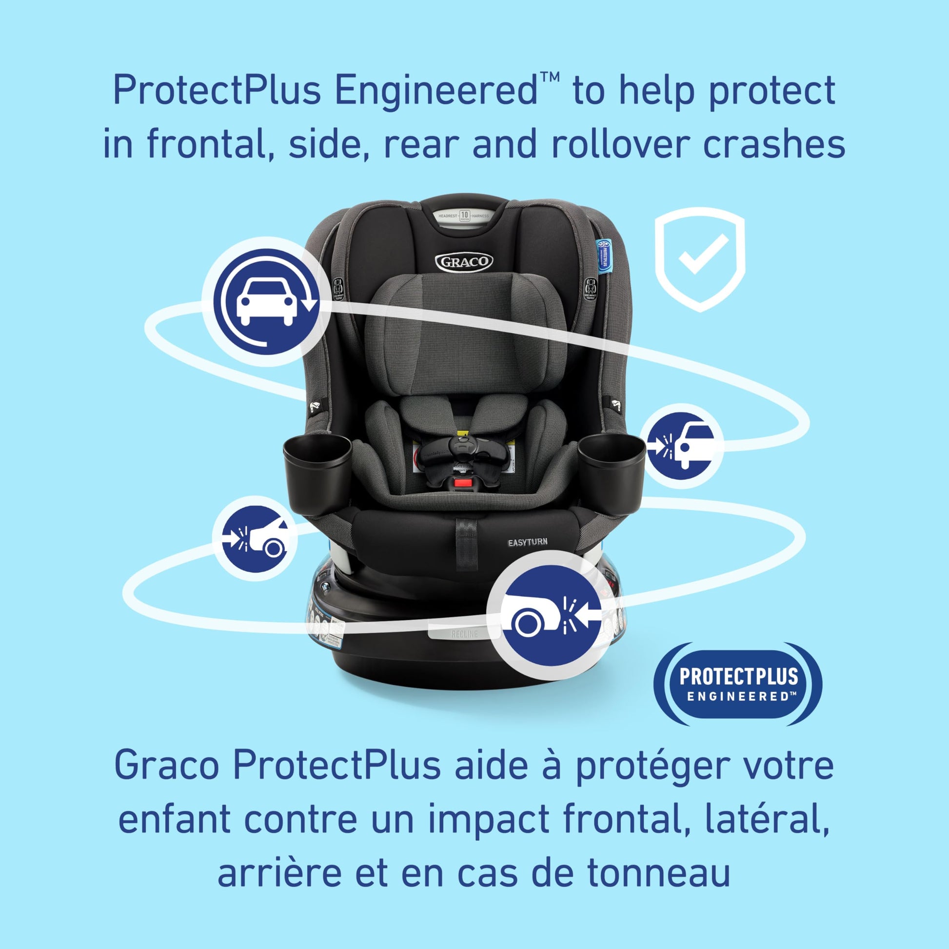 Graco EasyTurn 360 2-in-1 Convertible Car Seat - Available at All In One Marketplace Canada