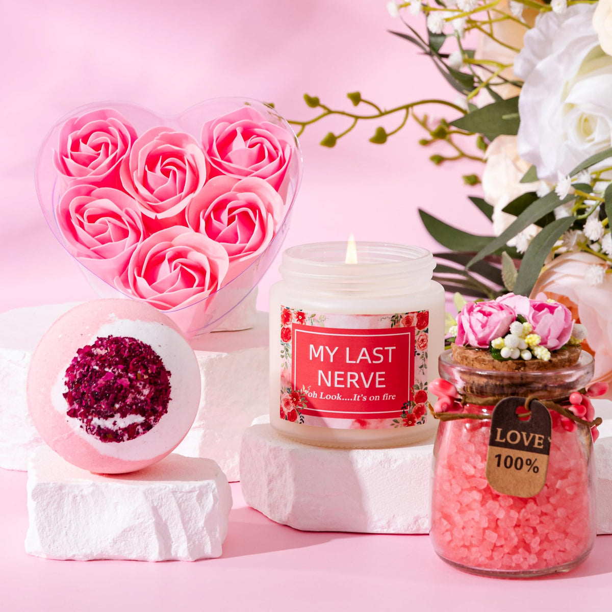 Birthday Gifts Basket for Women, Unique Self Care Package Relaxation Spa Bath Set for Mom,Get Well Soon Box for Her, Christmas Mother's Day Thinking of You Gift Ideas For Best Friends,Sister, Wife 🍁 All In One Marketplace Canada