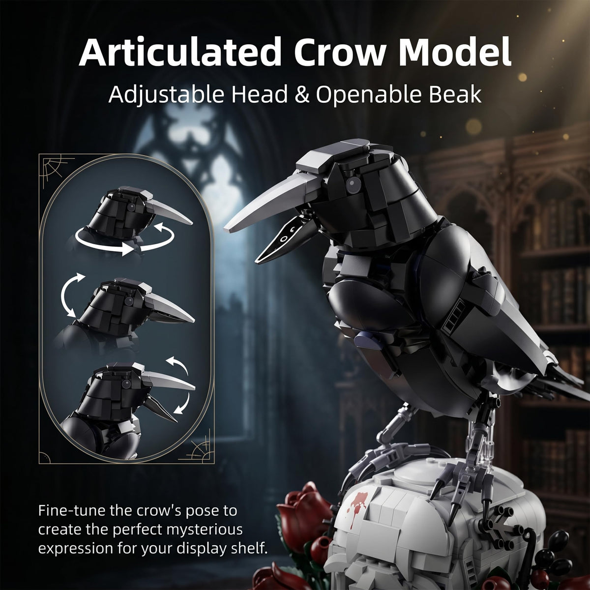 Loyratche Skull Roses Flower & Raven Building Set for Adults 🍁 All In One Marketplace Canada
